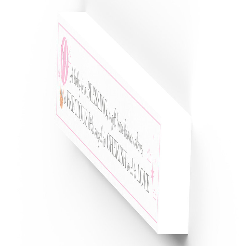 Lynnfield Text & Numbers Letter Block, White/Pink