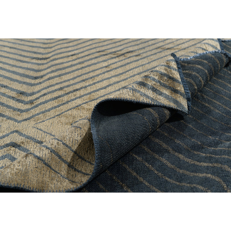 Tapis gris anthracite / brun clair à chevrons Rapture, Rectangle 7 pi 10 po x 11 pi 2 po