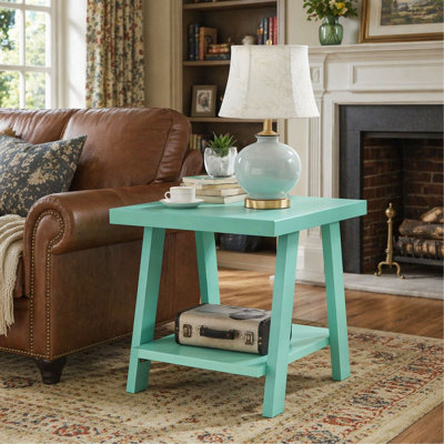 Table de bout avec tablette contemporaine en bois Athens