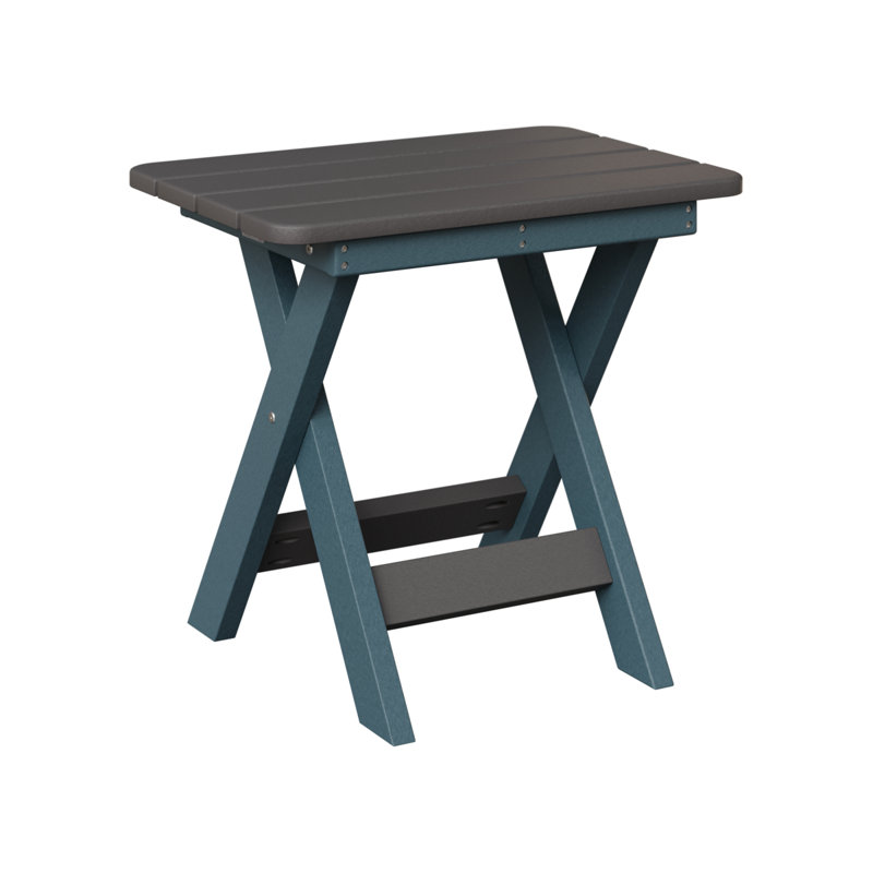 Berlin Gardens Folding End Table, Smoke Gray, Slate