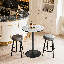 Table de bar ronde de 91 cm de hauteur, table de bistro pivotante à hauteur réglable, table de cocktail moderne avec pied central-619058400-619058415