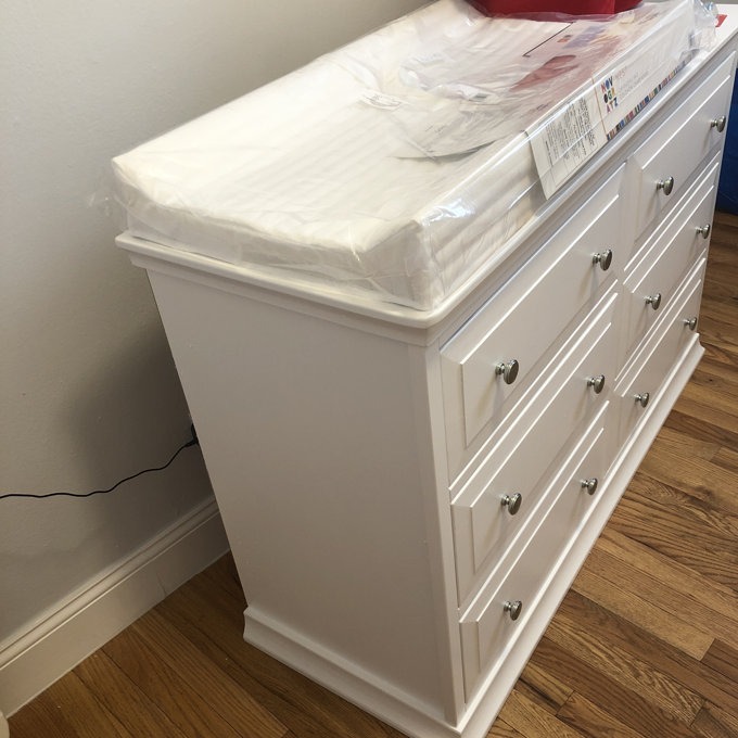 davinci signature 6 drawer double dresser fog grey DaVinci Davinci Signature 6-Drawer Double Dresser – DaVinci Baby main image 1