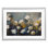 «Contemporary Paint Drip Blossoms», reproduction d'art encadrée sous verre, design par Jacky Ngan