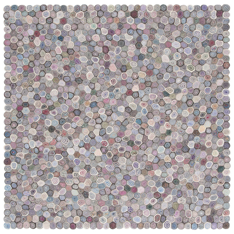 Jhoanna Flat Weave Performance Abstract Rug, Square 6'
