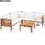 Structure en bois pour l'extérieur - Coussins de patio avec structure en bois beige et protection contre l'eau-55266180