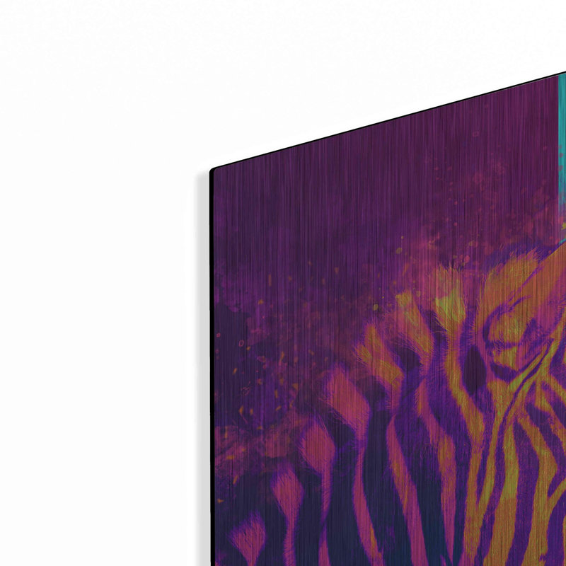 «Zebra Crush», art mural en métal, H 24 po x l 24 po
