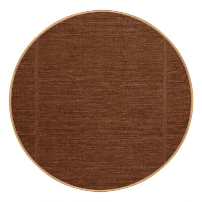 Machine Washable Solid Brown Area Rug