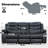 Lacreta Humes Air Leather Recliners Living Room Set 3 Seats Sofa-103563010