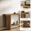 Table de canapé à double couche avec rangement, table de couloir, console