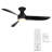 Corona 3 - Blade Outdoor/Indoor Smart Flush Mount Ceiling Fan with Remote Control and Dimmable LED Light Kit Included-66343244-90284717