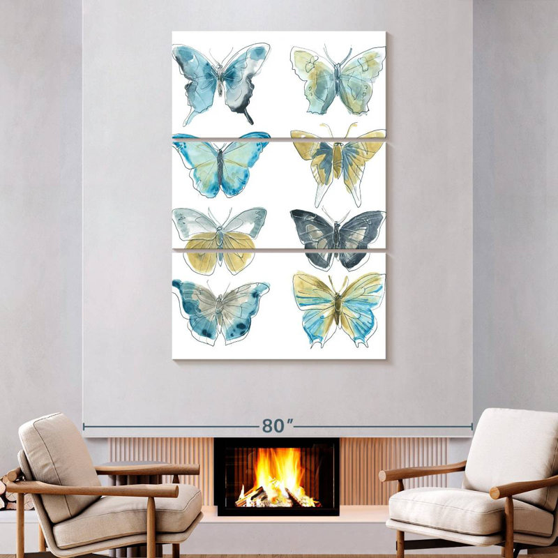 Brampt Butterfly Blues I, H 74 po x l 48 po