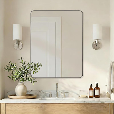 Miroir de salle de bain Inse Cadre en acier inoxydable