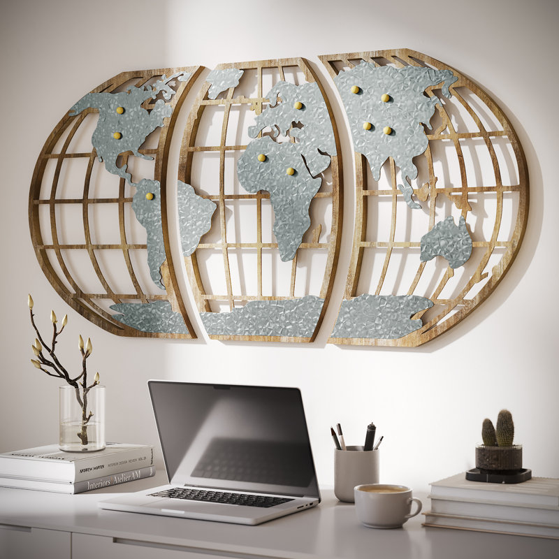 3 Piece Marquett Wall Décor Set with Pinnable Magnets