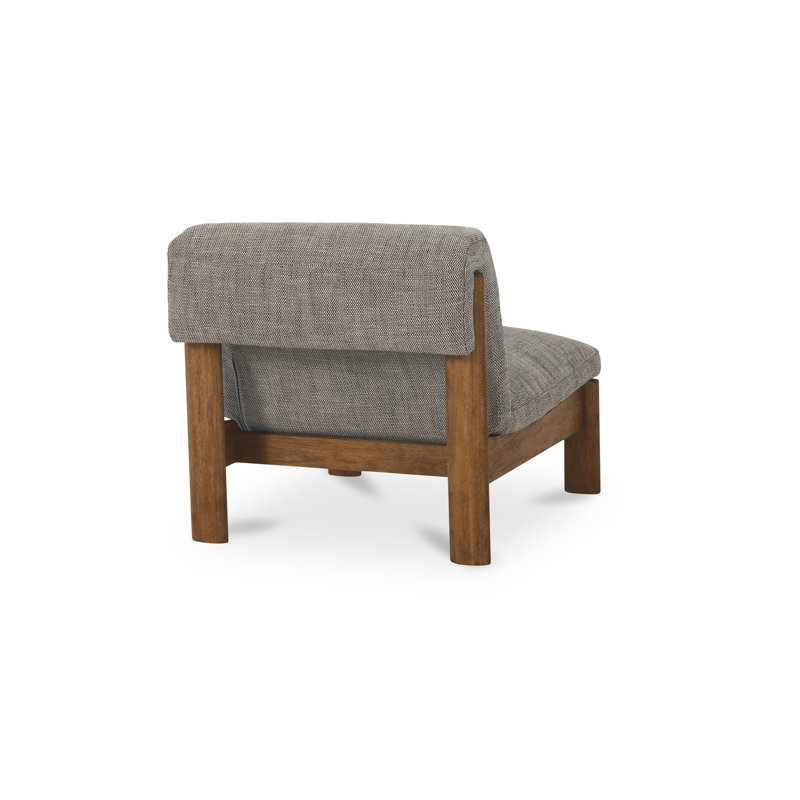 Pierce Accent Slipper Chair, Ash Mélange Basketweave