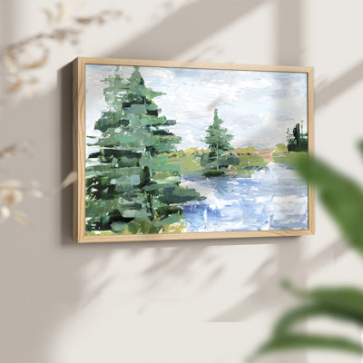 Evergreen Lake I - Impression encadrée - réaménageable