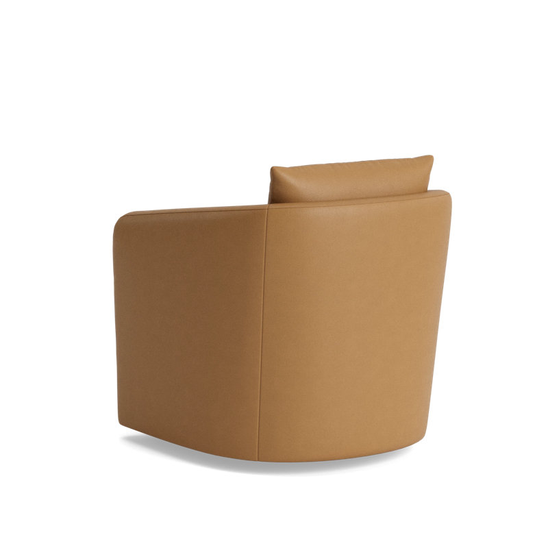 Astrid Leather Swivel Chair, Leather - Butterscotch