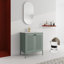 Meuble-lavabo autoportant avec lavabo en céramique
