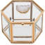 Hexagonal Mirrored All-Natural Agate Stone Glass Jewellery Box