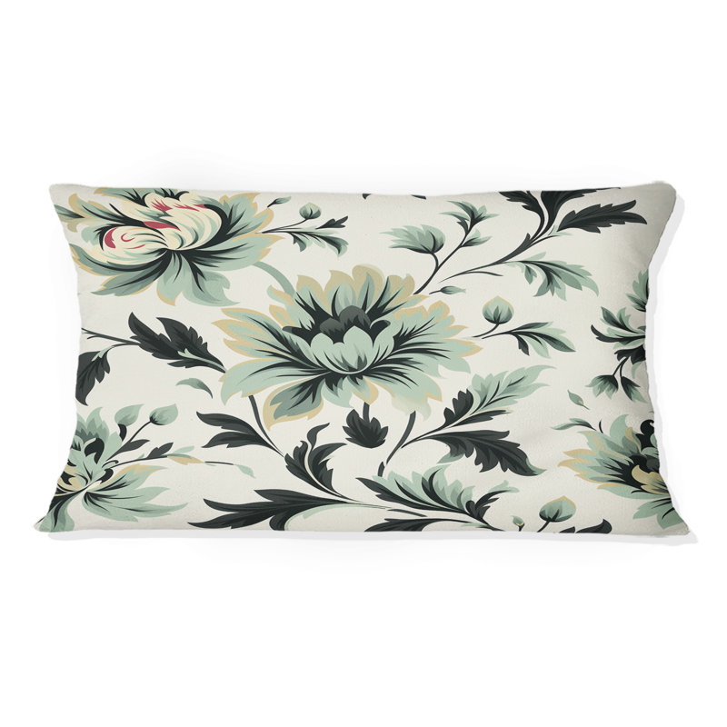 Green Sleek Damask Harmony - Coussin décoratif Abstract Coral Reef Multicolore Azur - Coussin décoratif