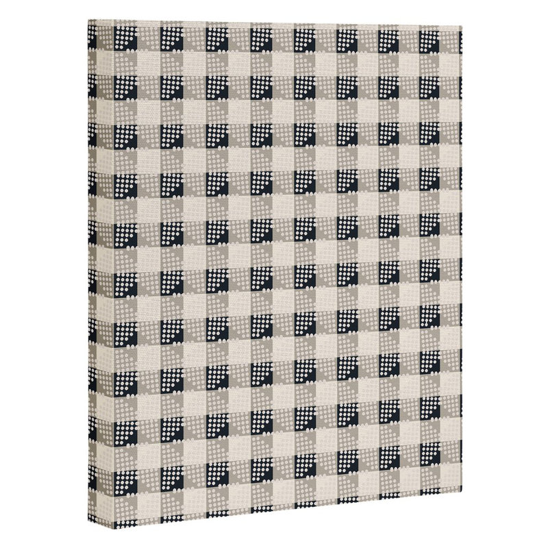 « horloge of pattern séville vichy », impression, H 10 po x l 8 po, Toile tendue