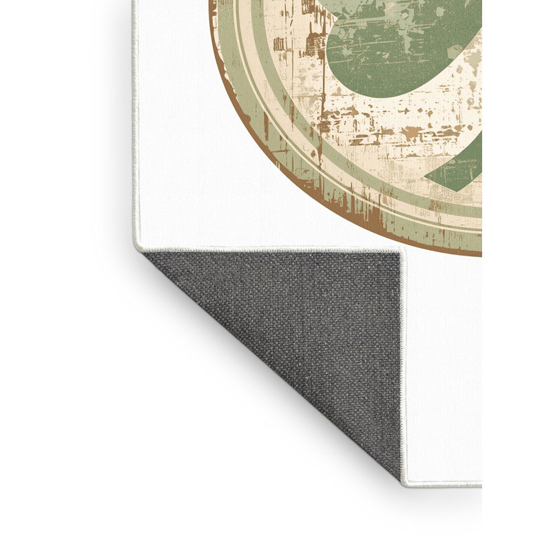 Soft Plush Fellman St Patties Modern & Contemporary Abstract Area Rug in Beige – White Binding, 4x6
