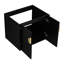 Meuble-lavabo de salle de bain 24 po - Châtaignier noir, fixation murale, optimisation de l'espace avec lavabo, finition châtaignier, design moderne, rangement à 2 portes, lavabo en céramique, poignée en métal durable-878272734