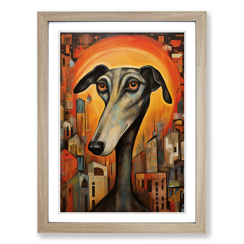 Greyhound Orphism No.2 - Framed Print