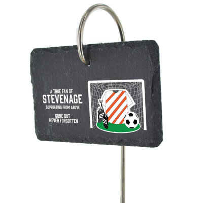 Bleier Stevenage Fan Football Slate Grave Marker Memorial Plaque