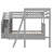 Twin over Full L-Shaped Bunk Bed With 3 Drawers, Ladder and Staircase-1452710688