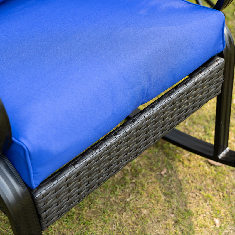 Chaise berçante pour l'extérieur, Bleu