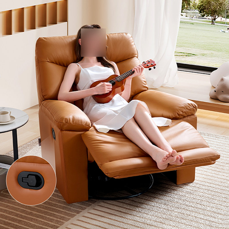 Modern Single Manual Multi-Functional Recliner, Orange