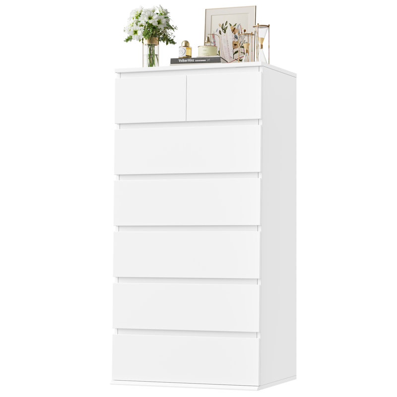Baldvina 23.6'' W 7 - Drawer Dresser, White