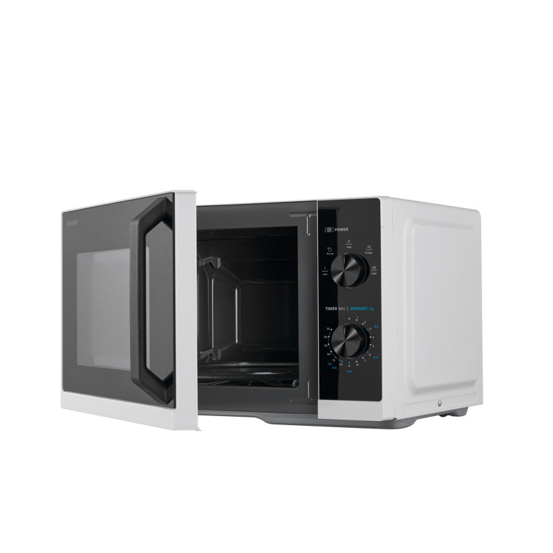 Sharp 44cm 800W - Watt Countertop Microwave, White
