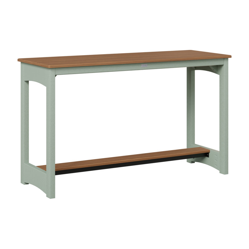 Table de jardin à hauteur de comptoir Berlin Gardens, Acajou antique, Écume de mer, écume de mer, 35.5" H x 60" W x 22" D