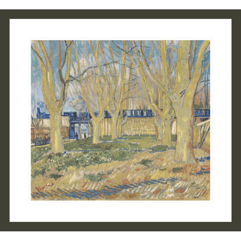 Le train bleu par Vincent van Gogh, H 23,5 po x l 25,48 po