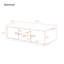 Table basse rectangulaire moderne ultrabrillante, table centrale élégante avec espace de rangement, mobilier d'appoint avec 16 lumières DEL de couleur pour le salon-817251898