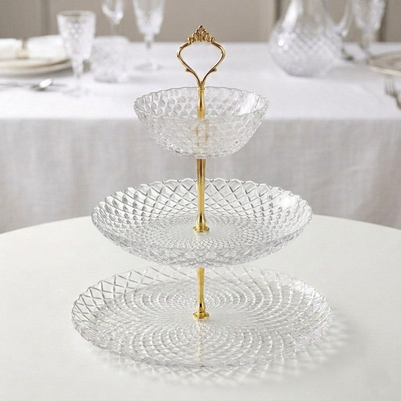 Fedor Glass Three Tier Plate