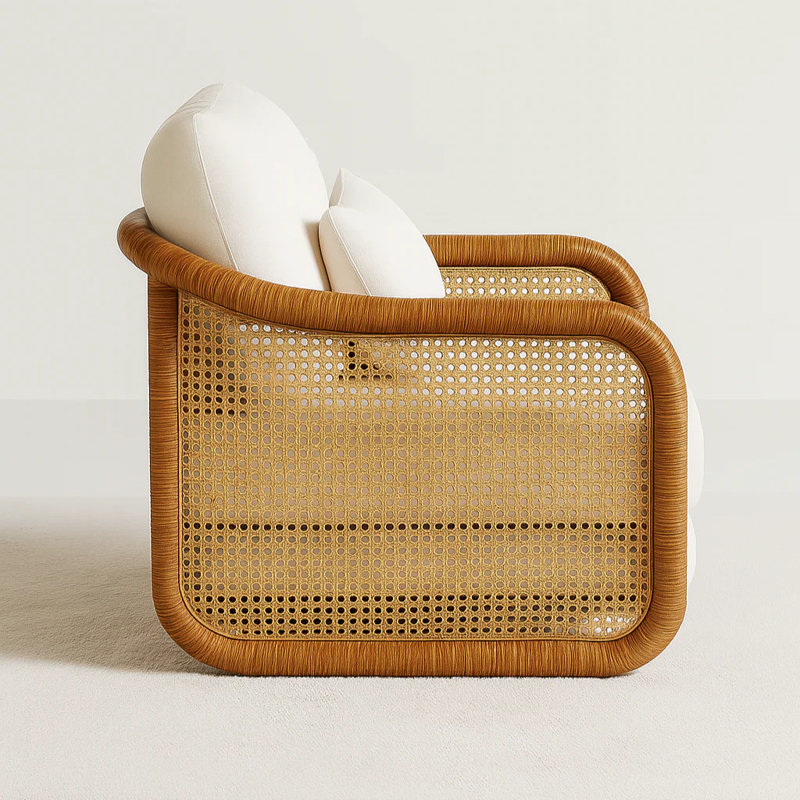 Fauteuil d'appoint en rotin toutes saisons Tessa
