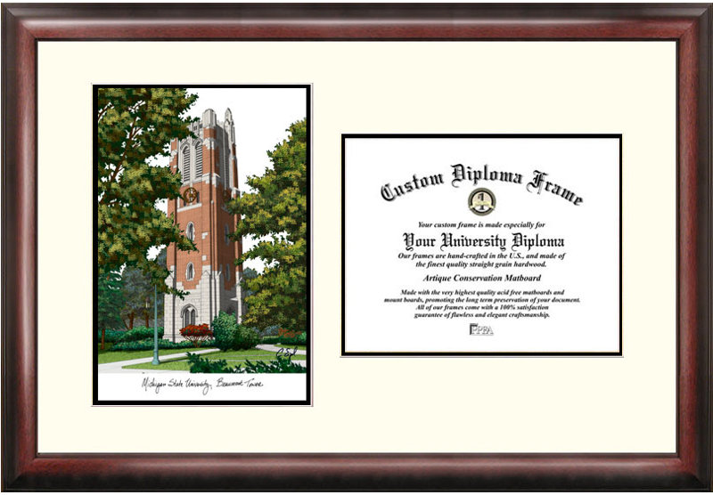 Campus Images NCAA Michigan State Spartans Scholar Lithograph Diploma ...