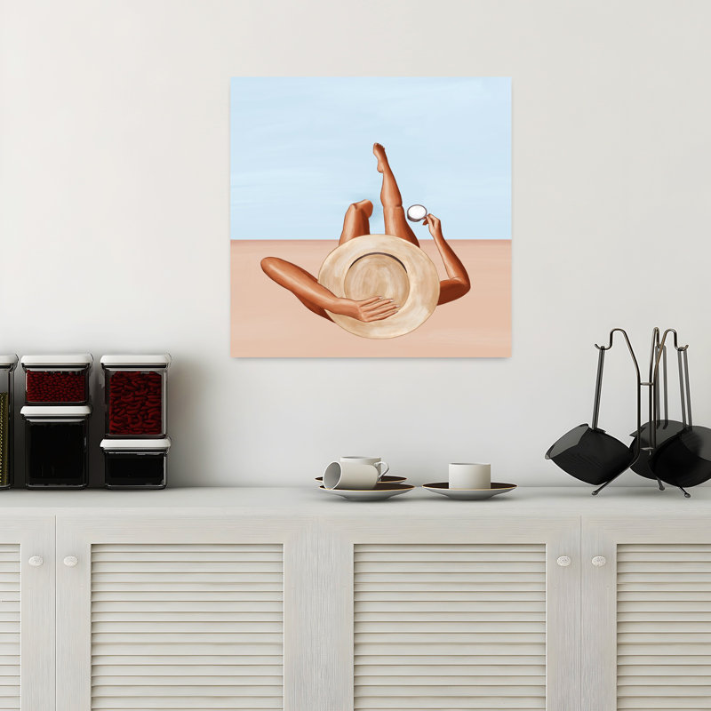 Contemporary Art Abstract Coastal Art, 18" H x 18" W