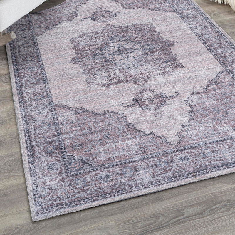 Tapis Hazley - ivoire et gris, Rectangle 5 pi 11 po x 9 pi