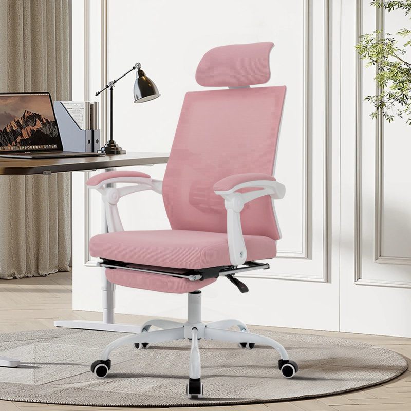 Chaise de bureau ergonomique Yepez, Blanc