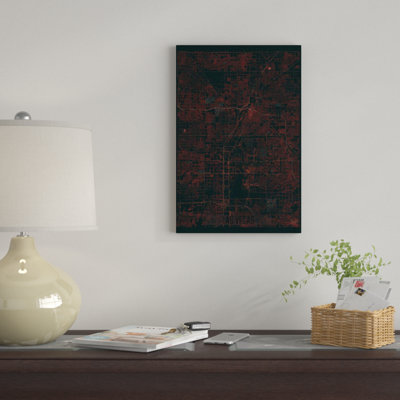 « las vegas infrared urban blueprint map », reproduction d’impression sur toile