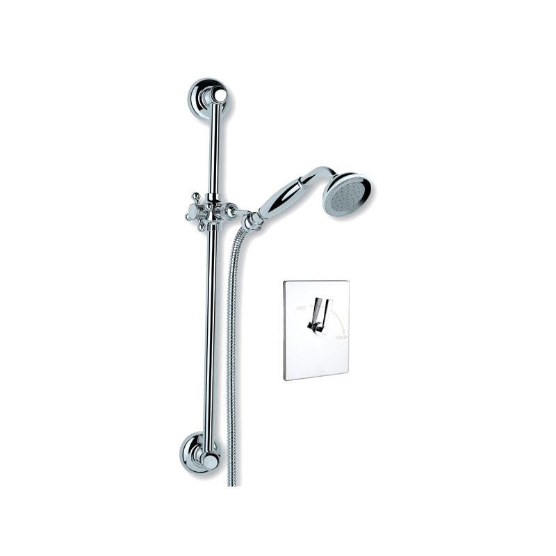 Plaza Thermostatic Complete Shower System, Polished Nickel