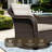 360° Swivel Chairs,  PE Wicker Outdoor Patio Set with Beige Cushions (Set of 2)-1684931120