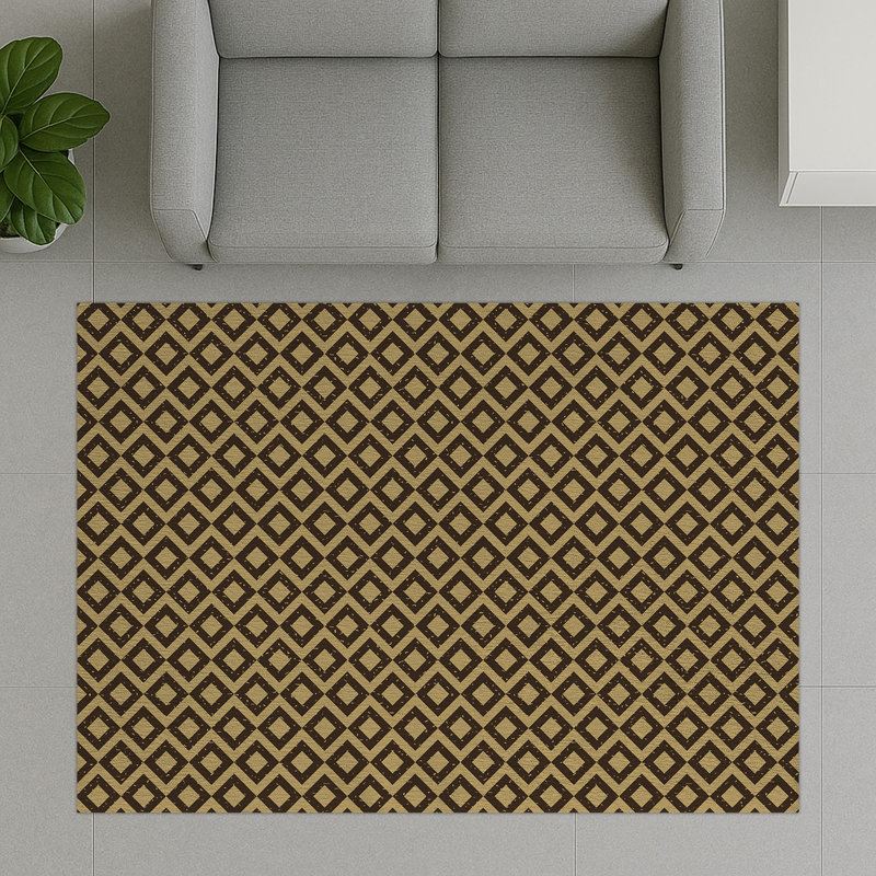 Geometric Area Rug, Rectangle 90 x 150 cm