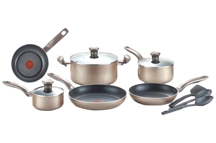 T-fal Nonstick Aluminum Cookware Set & Cooking Utensils, 11 piece & Reviews