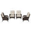 Ensemble de chaises de patio en osier toutes saisons avec coussins Holoman (ensemble de 4)-129755836