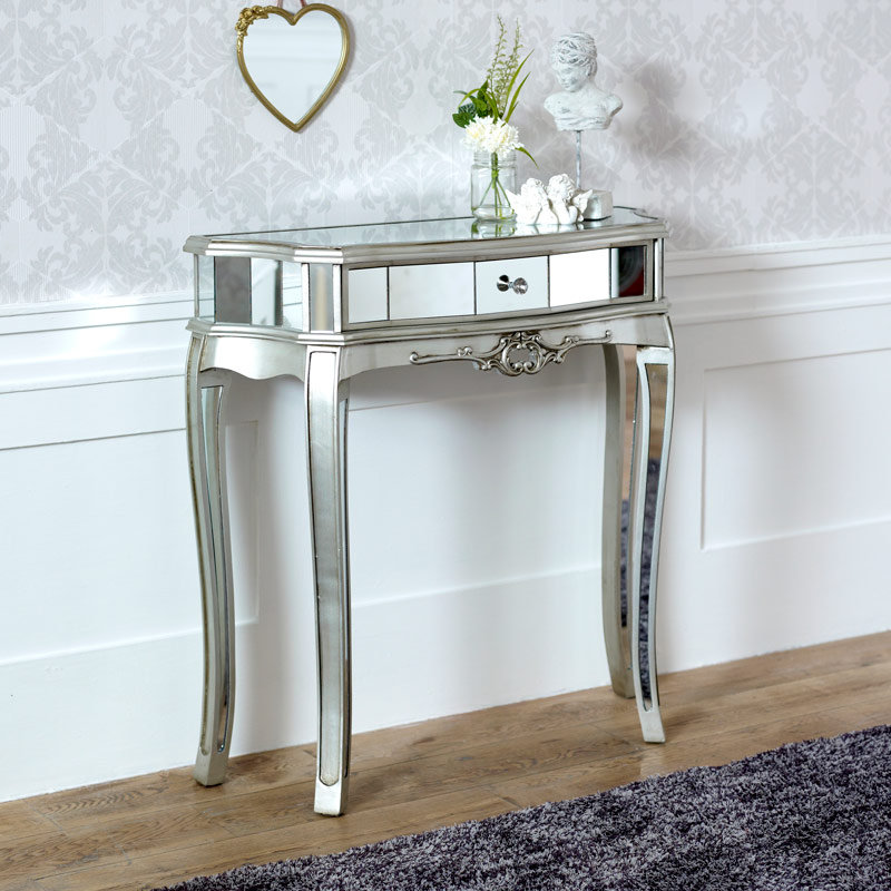 Cannon 80cm Glass Top Console Table