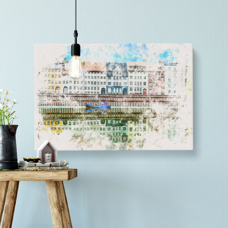 Nyhavn In Copenhagen - Wrapped Canvas, 50cm H x 76cm W x 3cm D